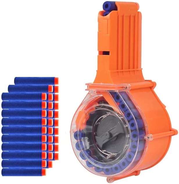 25 Round Drum Magazine for Nerf N-Strike Elite Series with 30 Refill Darts - Image 1