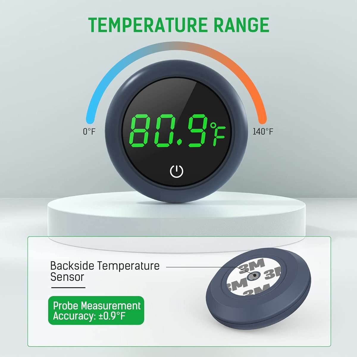 PAIZOO Fish Tank Digital Thermometer Accurate LED Display to ±0.9°F Tank Thermometer Aquarium Temperature Measurement Suitable for Fish, Axolotl, Turtle or Aquatic - Image 3