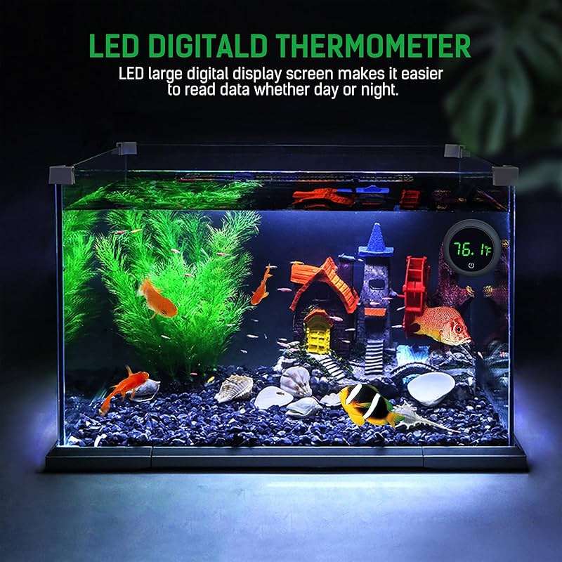 PAIZOO Fish Tank Digital Thermometer Accurate LED Display to ±0.9°F Tank Thermometer Aquarium Temperature Measurement Suitable for Fish, Axolotl, Turtle or Aquatic - Image 5