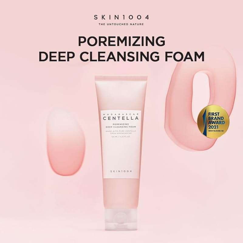 SKIN1004 Poremizing Deep Cleansing Foam, 4.23 fl.oz, 125ml, Makeup Remover, Korean Face Cleanser with Himalayan Pink Salt & Madagascar Centella Asiatica for Facial Pore Cleansing, Korean Skin Care - Image 2