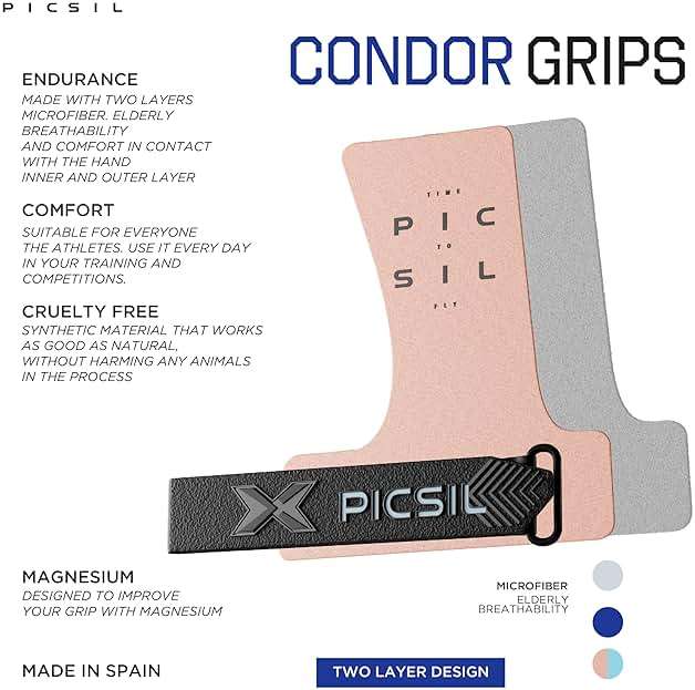 PICSIL - Condor Grips | Premium Hand Protection | Ideal for Cross Training, Gym & Calisthenics | Magnesium Enhanced Grip | Designed for Athletes of All Levels - Image 3