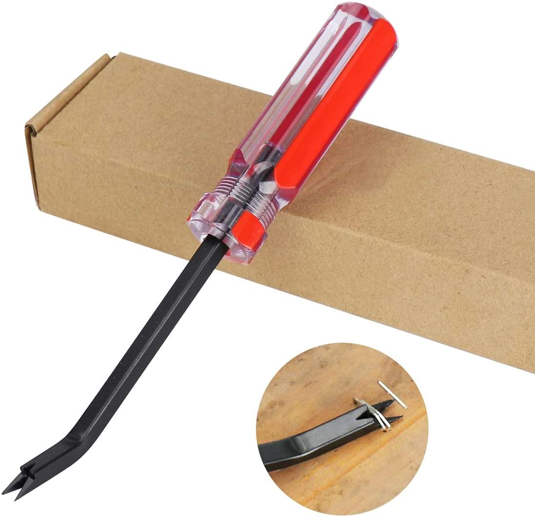 Staple Remover, Staple Puller, Upholstery Tools Staple Lifter, Double Prongs Design, Tack Puller Nail Puller for Removing Various Staples for Furniture, Floor, Wooden Case, Carton, Photo Frame, Carpet - Image 8