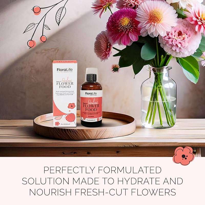 FloraLife Fresh-Cut Flowers Care Kit - Nutrition, Hydration, & Cleaning Solution with Cutting Shears - Image 6