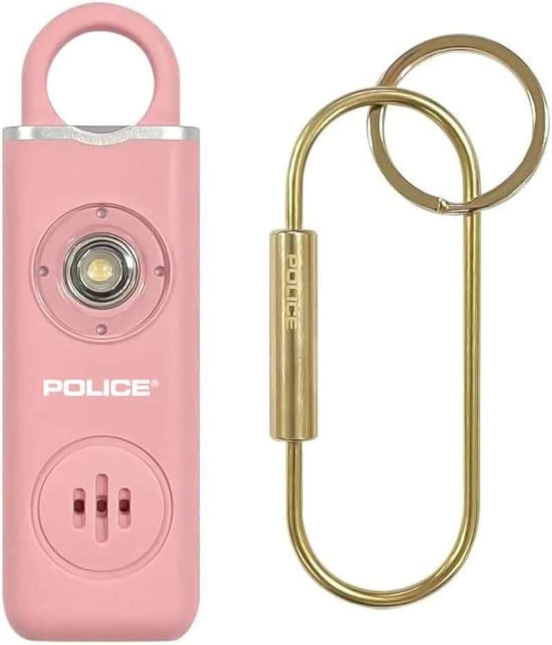Police Personal Safety Alarm 130dB Rechargeable Emergency Self Defense Keychain with LED Flashlight & SOS for Women, Men, Kids & Seniors, Pink - Image 1