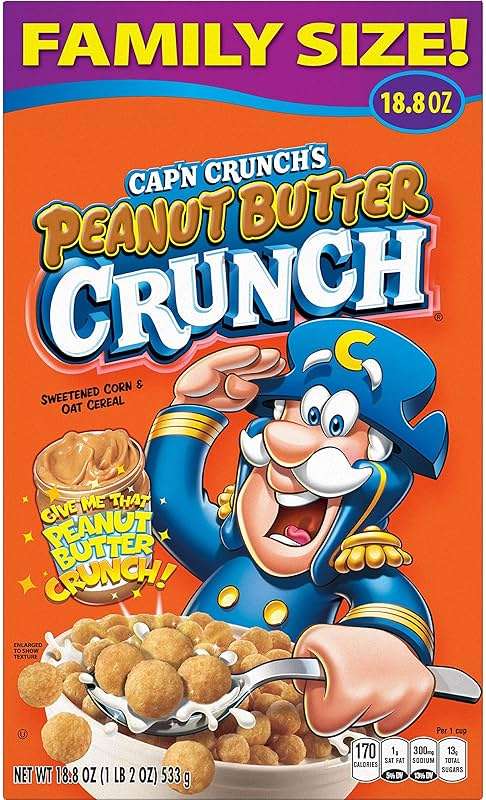 Cap'n Crunch Cereal, Peanut Butter, 18.8oz Box, Packaging May Vary - Image 4