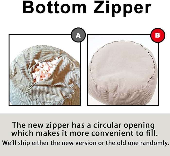 LPMOERA Stuffed Animal Storage Bean Bag Chair Cover (No Filler) For Kids and Adults.Pets Dogs/Cats Lazy Beds.Soft Premium Corduroy Stuffable Bean Bag For Organizing Children Plush Toys or Memory Foam - Image 7