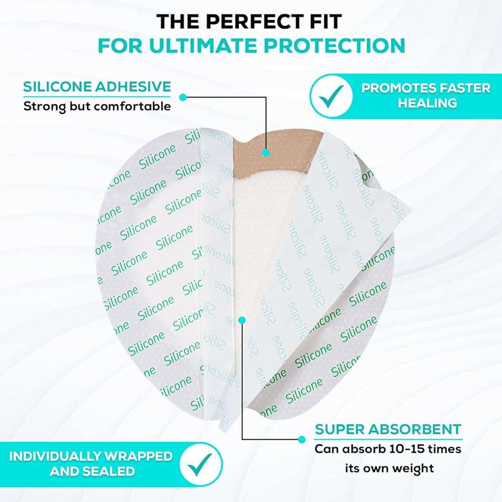 MedVance Sacral Foam Dressing, Bed Sore Bandages, Bordered Silicone Sacral Dressing, Sacrum Silicone Foam Dressing with Border, Size 7"x 7", Box of 10 dressings - Image 2