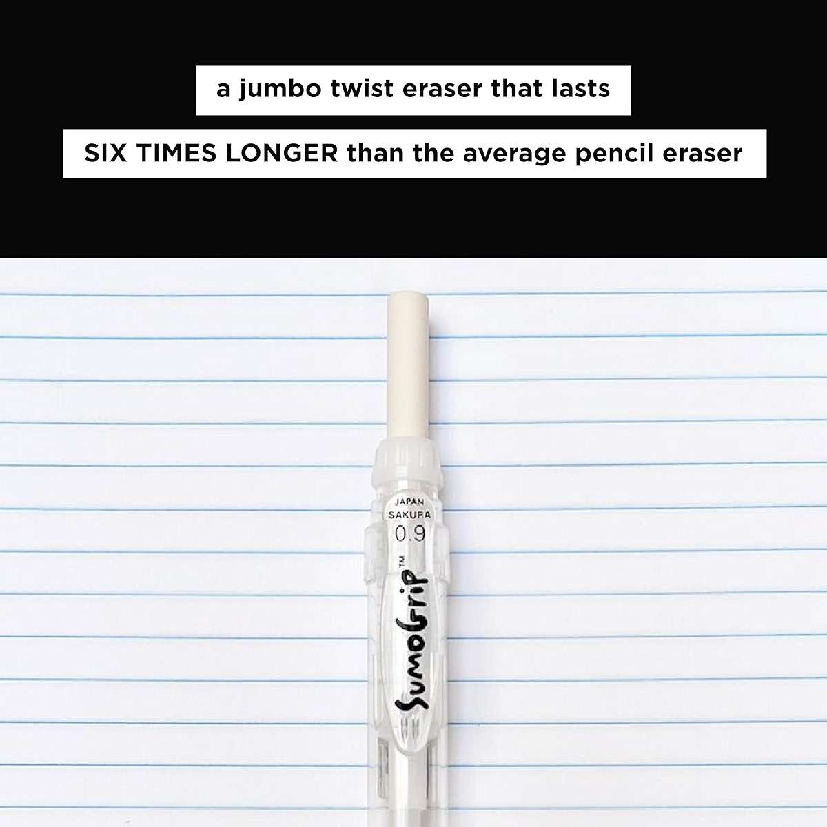 SAKURA SumoGrip Pencil with Comfort Grip - 0.7 mm Ergonomic Mechanical Pencil - Clear Gray - 3 Pack - Image 4