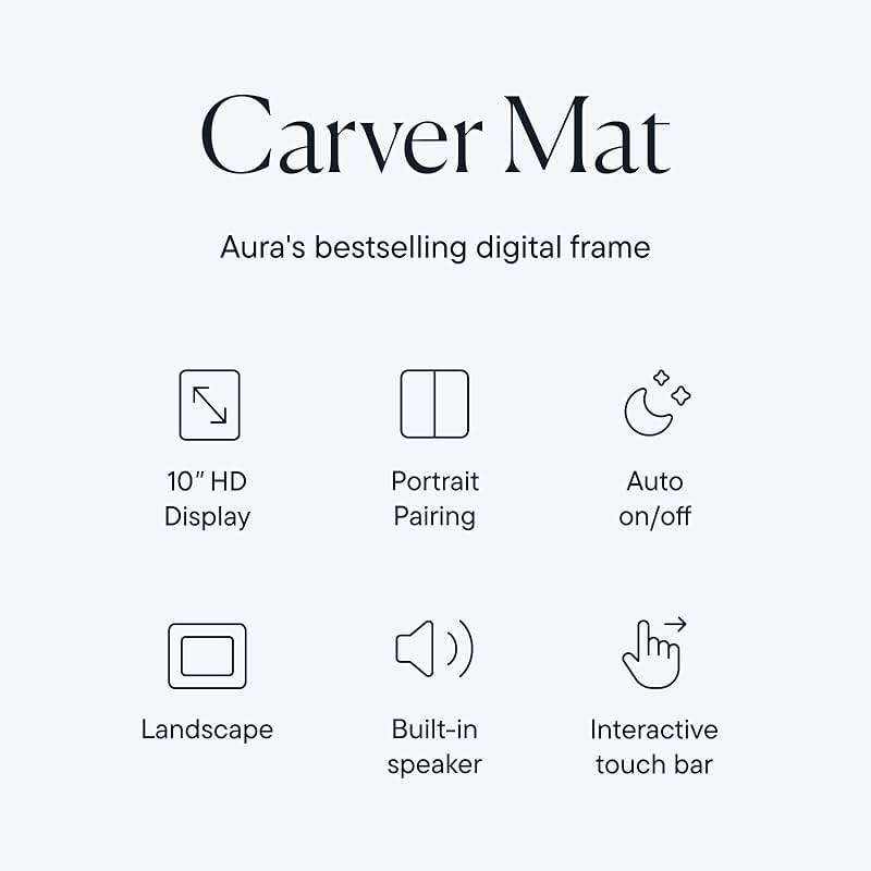 Aura Carver 10.1" WiFi Digital Picture Frame | The Best Digital Frame for Gifting | Text Photos Directly to Your Frame from Anywhere | Free Unlimited Storage | No Subscription Fees, No Ads - Image 2