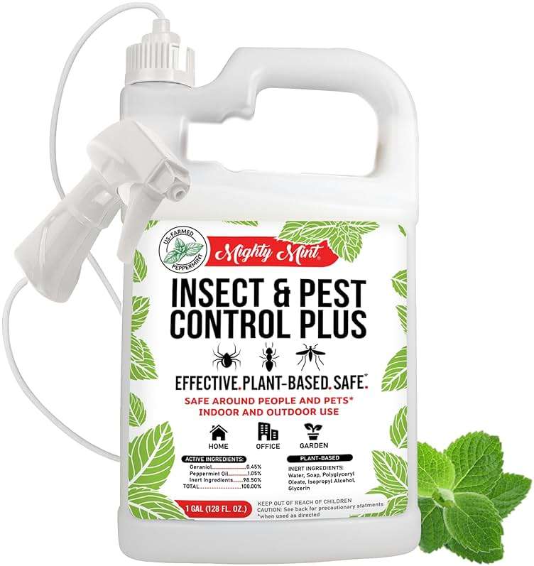 Mighty Mint Insect and Pest Control Plus – Natural Mint Oil Insect Killer Spray, 1 Gallon - Image 1