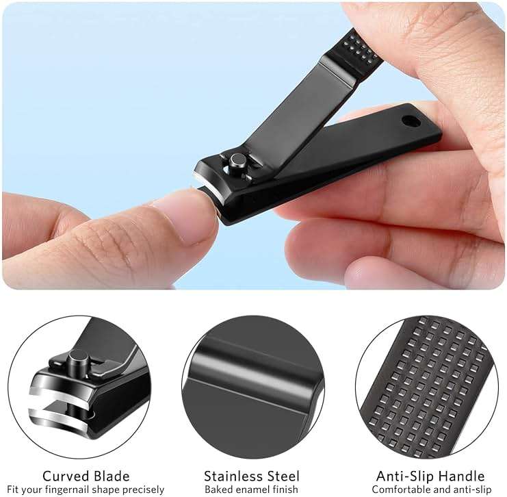 MORGLES Tweezers Set and Nail Clippers, 9 Pcs Stainless Steel Tweezers Kit for Men Professional Manicure Set for Men Grooming Kit With Leather Travel Case - Image 6