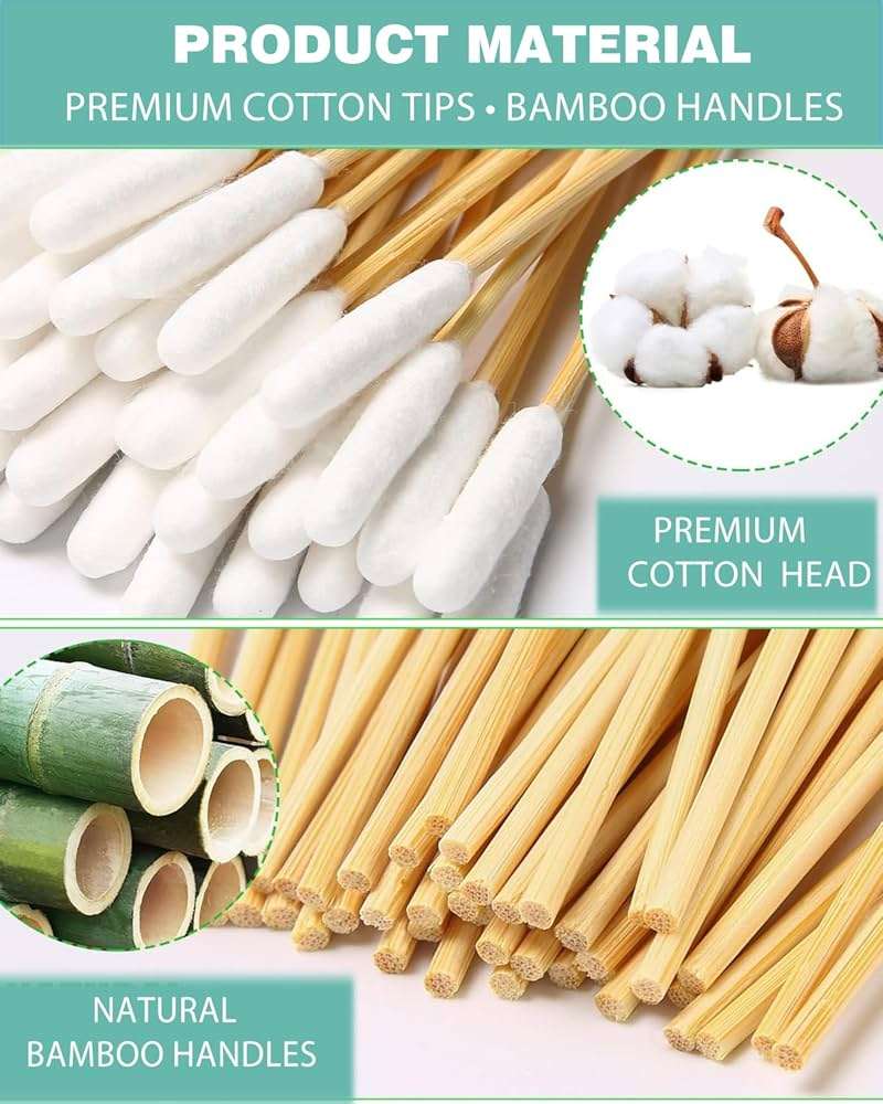 AkoSlale Dog Ear Cleaning Swabs 200 Count – 6 Inch Extra Long Bamboo Cotton Swabs for Dogs & Cats, Large Lint-Free Cotton Tipped Applicators for Ear Wax Removal, Tear Stains & Grooming - Image 5