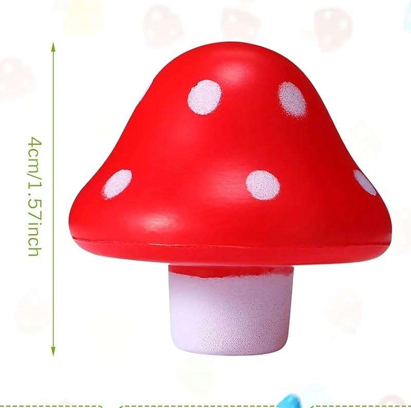 Jerify 20 Pcs Mini Mushroom Stress Balls Toys Halloween Mushroom Party Favors Gifts 1.57 Inch PU Foam Stretchy Stress Relief Fidget Toys Bulk for Adults Anxiety Relaxing (Bright Colors) - Image 3