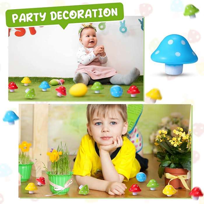 Jerify 20 Pcs Mini Mushroom Stress Balls Toys Halloween Mushroom Party Favors Gifts 1.57 Inch PU Foam Stretchy Stress Relief Fidget Toys Bulk for Adults Anxiety Relaxing (Bright Colors) - Image 5