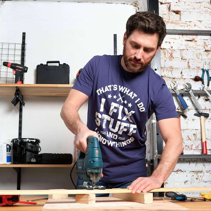 Men's Funny I fix Stuff T-Shirt Mechanic Engineer Garage Tee Shirt - Image 2