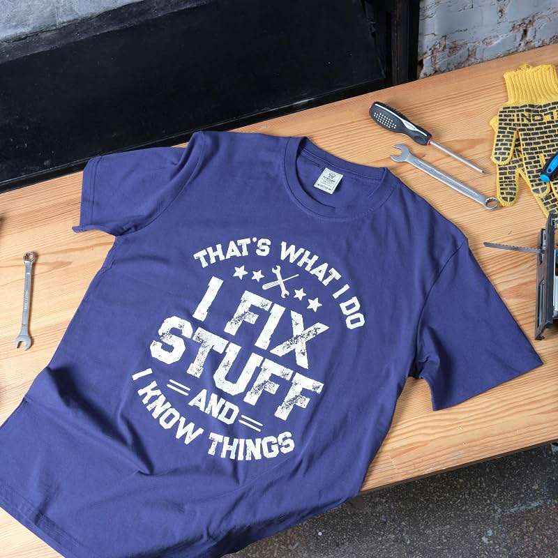 Men's Funny I fix Stuff T-Shirt Mechanic Engineer Garage Tee Shirt - Image 3