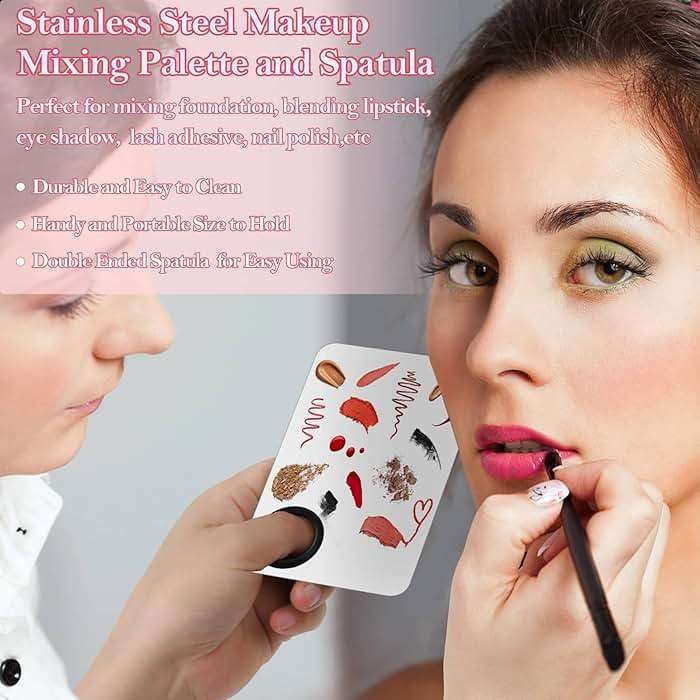 Disposable Makeup Applicators Accessories Kit Makeup Artist Supplies with Mixing Tray Mascara Wands, Lip Brushes, Hair Clips Triangle Puff for Face with Storage Box - Image 5