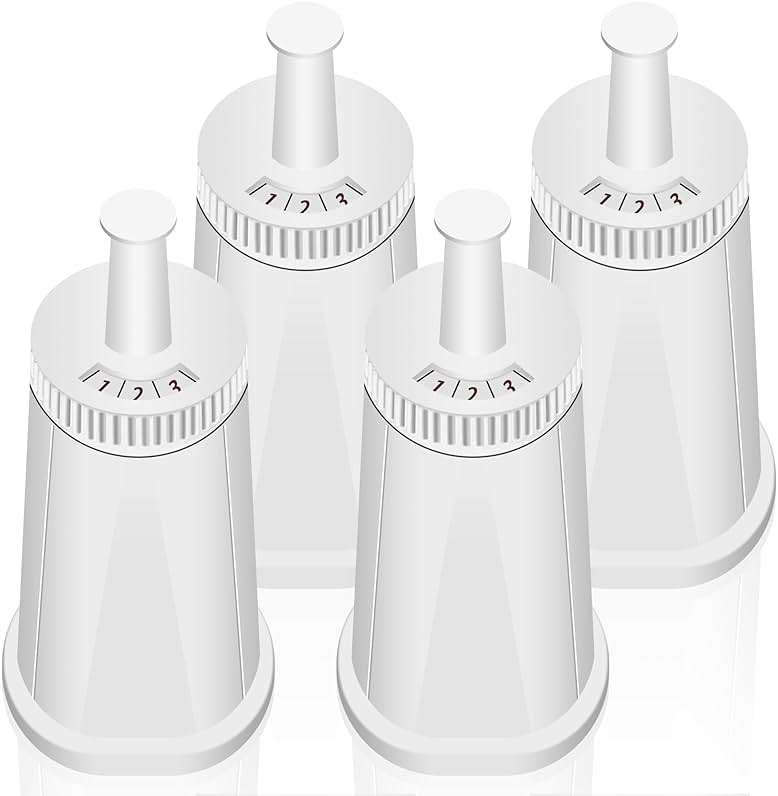 4 Pack Replacement Water Filter for Breville Espresso Machine Barista Touch Bes880, Barista Pro BES878, Oracle Touch BES990, Oracle BES980, Dual Boiler BES920 Bambino ClaroSwiss Sage by Funmit - Image 1