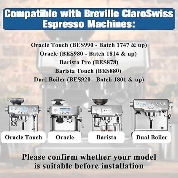 4 Pack Replacement Water Filter for Breville Espresso Machine Barista Touch Bes880, Barista Pro BES878, Oracle Touch BES990, Oracle BES980, Dual Boiler BES920 Bambino ClaroSwiss Sage by Funmit - Image 5