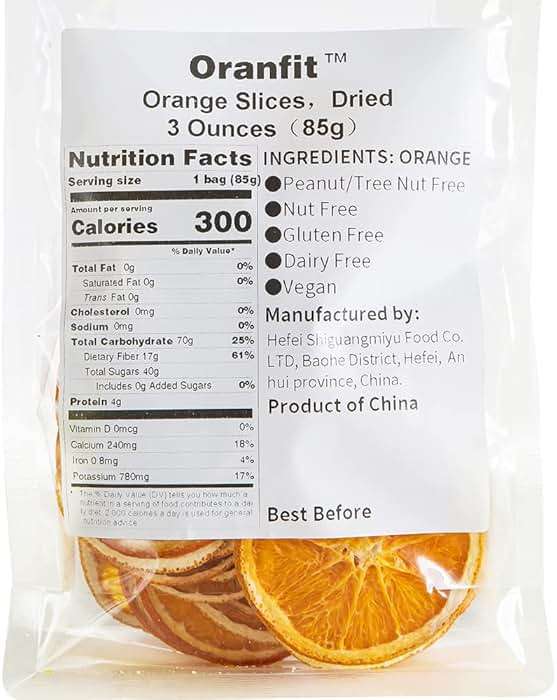 Oranfit Dried Orange Slices 3oz/85g(23 to 37 slices) - Image 3