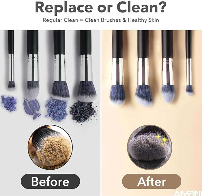 Alyfini Makeup Brush Cleaner Machine-Professional Electric Make up Brushes Cleaner Cleanser Solution for Kabuki Foundation Liquid Powder Face Makeup Self Tanner Brush,Gifts for Women Stocking Stuffers - Image 4