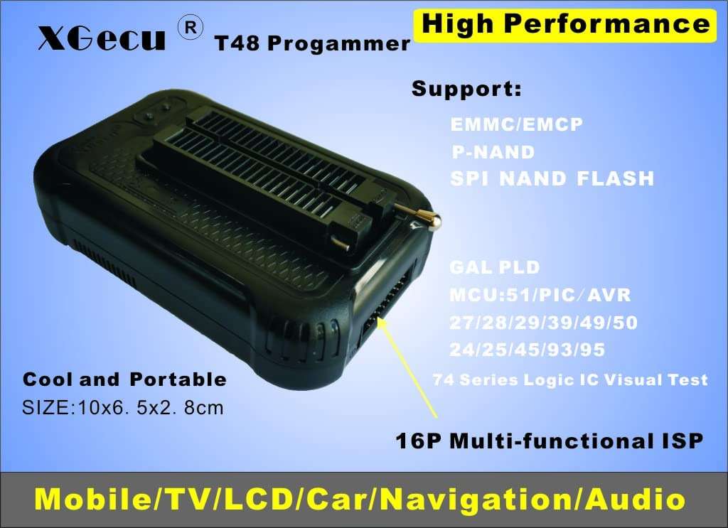 XGecu T48 [TL866-3G] Programmer TL866CS TL866II Replacement Support 31000+ ICS for EPROM/MCU/SPI/Nor/NAND Flash/EMMC + 13 Parts - Image 5