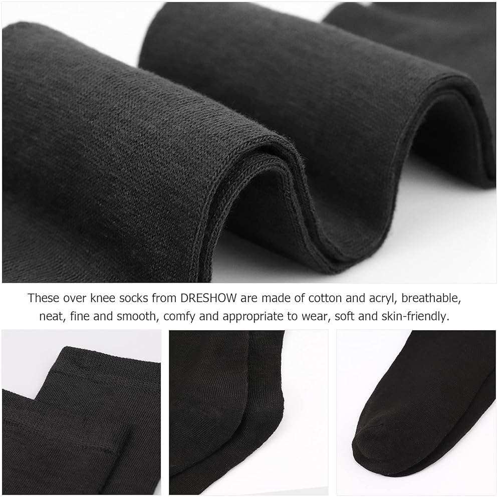 AQOKKA Extra Long Thigh High Socks for Women Striped Over Knee Thigh Socks Long Boot Thigh High Stockings Leg Warmers - Image 7