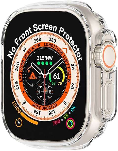 BOTOMALL Compatible with Apple Watch Bumper Case Ultra 3/2/1 49mm Soft Flexible TPU Thin Lightweight Protective Cover for iWatch [NO Front Screen Protector] - Image 2