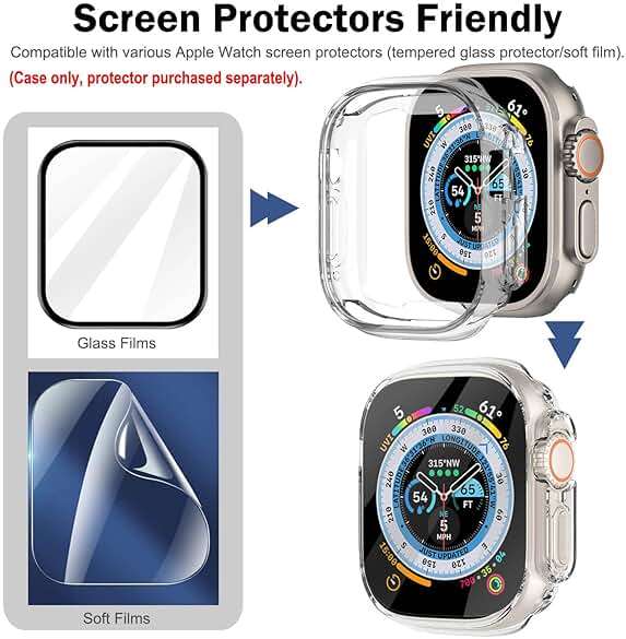 BOTOMALL Compatible with Apple Watch Bumper Case Ultra 3/2/1 49mm Soft Flexible TPU Thin Lightweight Protective Cover for iWatch [NO Front Screen Protector] - Image 5