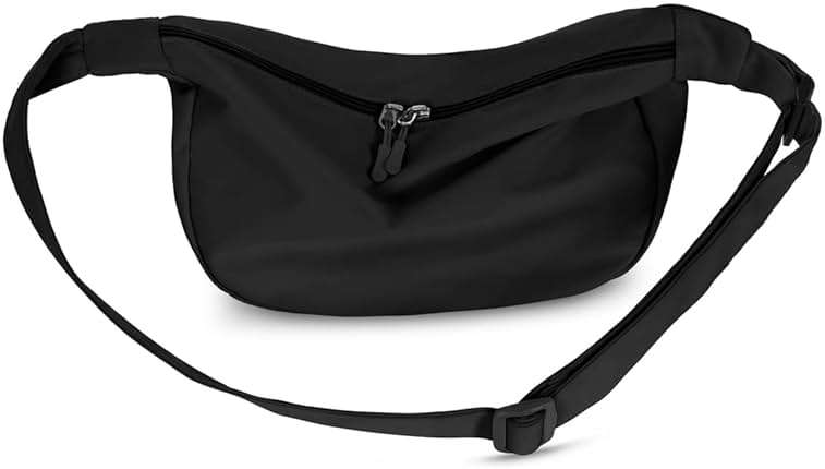 Crossbody Crescent Bag for Women Men Trendy, Crescent Sling Bag with Adjustable Strap, 2 Zippers Lightweight - Image 7