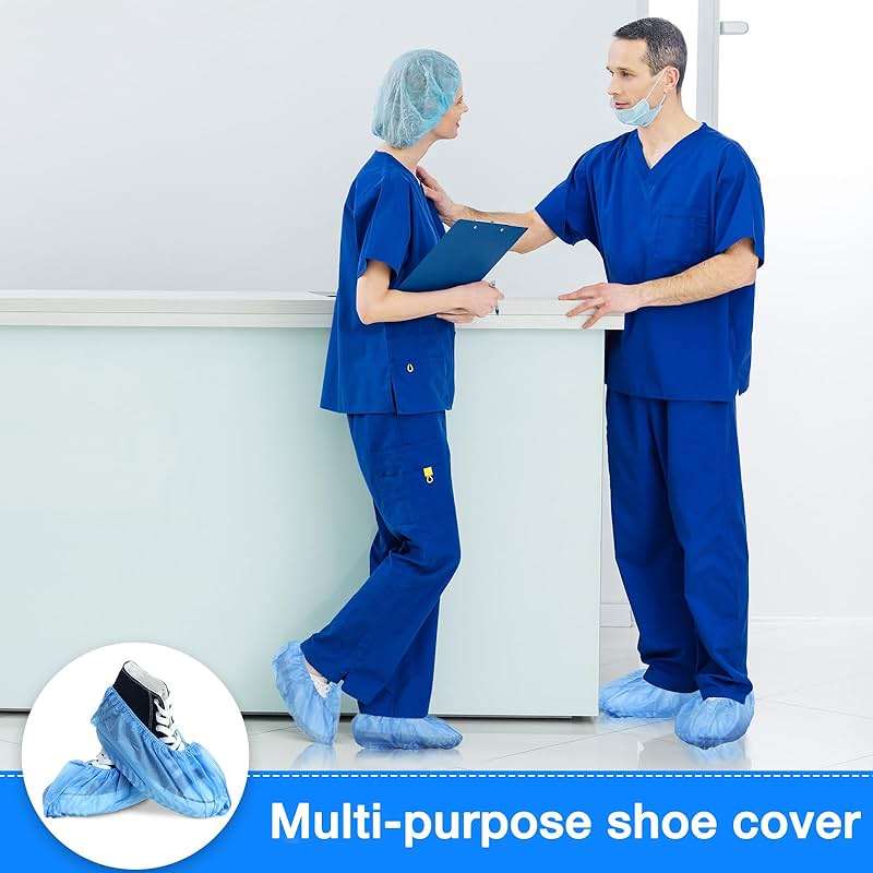 Jeere 600 Packs Disposable Boot Shoe Covers Non Slip Thick Extra Booties for Shoes Covers Durable for Men Women (Blue) - Image 7