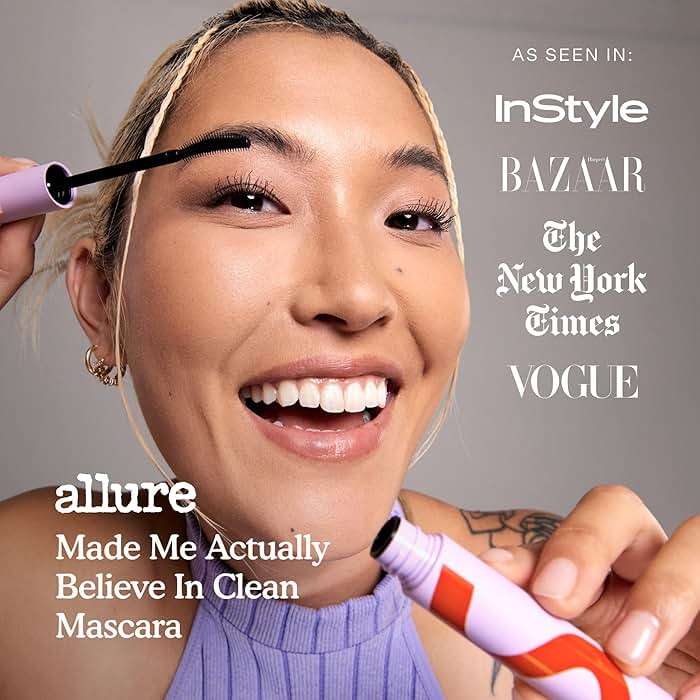 Tower 28 MakeWaves Vegan Black Mascara - Volumizing & Lengthening Mascara for Sensitive Eyes - With Aquaflex Technology for Humidity-Proof Lift - Hypoallergenic Eye Makeup - Jet (0.29 oz) - Image 8