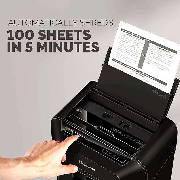 Fellowes AutoMax 100MA 100-Sheet Micro-Cut Autofeed 2-in-1 Paper Shredder for Office/Small Office - Image 5