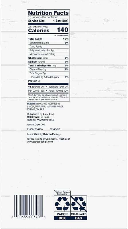 Cape Cod Original Chips, 10 Count 1 Oz - Image 5