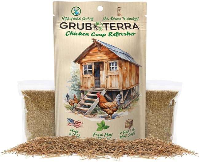 GrubTerra Chicken Coop Odor Eliminator, Coop Refresher & Litter Deodorizer – Zero Odor Neutralizer for Chicken Bedding, Sand, Nesting Pads & Runs - Mint Scent - Image 2