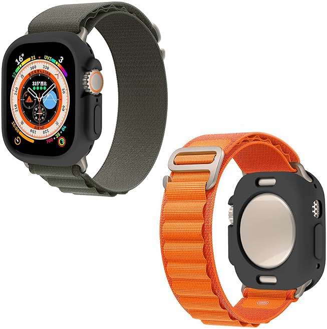 Bumper case Compatible with Apple Watch Ultra 3/Ultra 2/Ultra 49mm Cover, Soft TPU Protective Bumper Cover for Apple Watch 49mm Case (Black) - Image 7