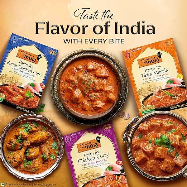 Kitchens of India Curry Paste Combo - Butter Chicken, Tikka Masala & Chicken Curry Paste, Gluten-Free, Easy-to-Use, Authentic Indian Food, 3.5 Ounces (Pack of 6) - Image 5