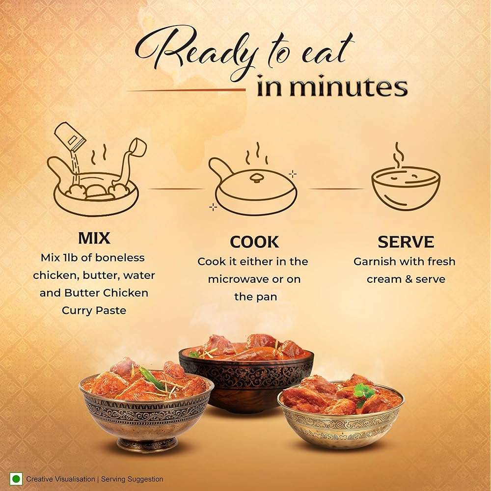 Kitchens of India Curry Paste Combo - Butter Chicken, Tikka Masala & Chicken Curry Paste, Gluten-Free, Easy-to-Use, Authentic Indian Food, 3.5 Ounces (Pack of 6) - Image 7