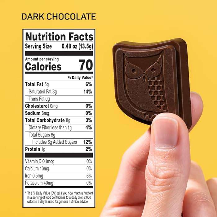 AWAKE - Caffeinated Chocolate Bites - Dark Chocolate, 50 Bites - 50mg Caffeine - Individually Wrapped Energy Bites - Coffee Alternative - Fairtrade, Gluten Free, Non GMO - 0.48oz - Image 2