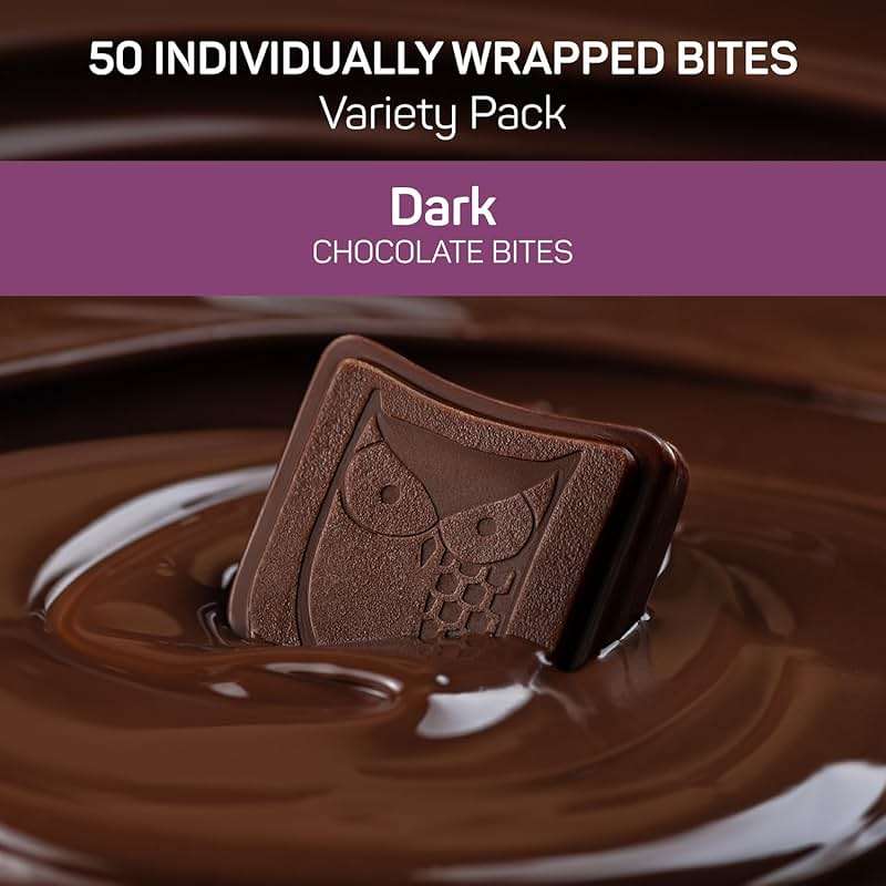 AWAKE - Caffeinated Chocolate Bites - Dark Chocolate, 50 Bites - 50mg Caffeine - Individually Wrapped Energy Bites - Coffee Alternative - Fairtrade, Gluten Free, Non GMO - 0.48oz - Image 4