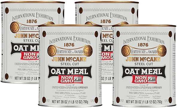 McCann's Irish Oatmeal, Traditional Steel Cut Oats, 28 Ounce (Pack of 4) - Image 1