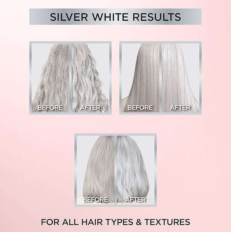 L’Oreal Paris Le Color Gloss One Step Toning Gloss, In-Shower Hair Toner with Deep Conditioning Treatment Formula for Gray Hair, Silver White, 1 Kit - Image 5