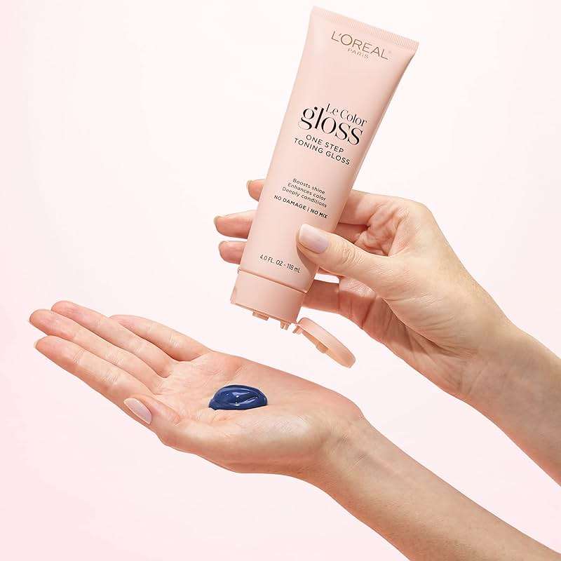 L’Oreal Paris Le Color Gloss One Step Toning Gloss, In-Shower Hair Toner with Deep Conditioning Treatment Formula for Gray Hair, Silver White, 1 Kit - Image 8