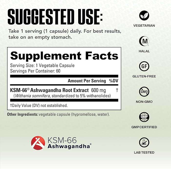 NutraBio Ashwagandha KSM-66 | Ashwagandha Herbal Supplement for Stress, Mood, & Performance | 600 MG of Clinically Studied KSM66 60 Capsules - Image 3