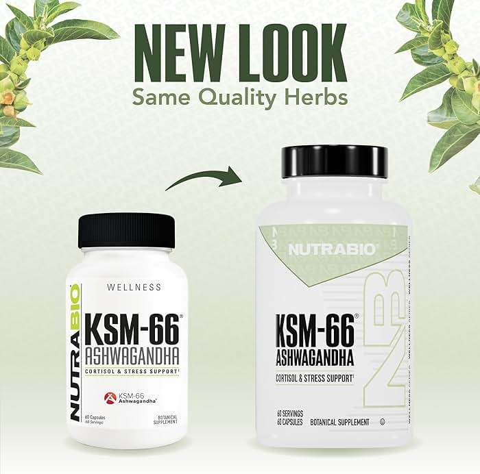 NutraBio Ashwagandha KSM-66 | Ashwagandha Herbal Supplement for Stress, Mood, & Performance | 600 MG of Clinically Studied KSM66 60 Capsules - Image 9