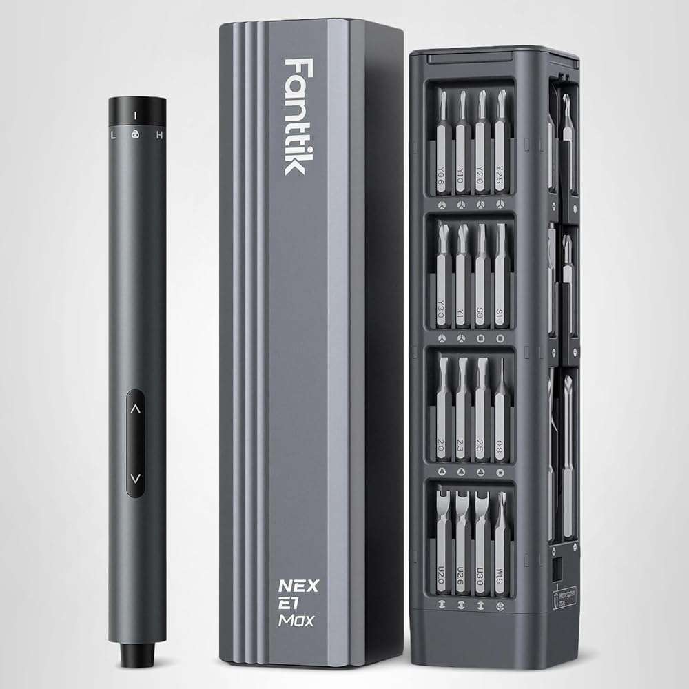 Fanttik E1 Max Electric Screwdriver, Mini Precision Screwdriver Set, 50 Magnetic Bits, Magnetic Storage, 5/32‘’Hex, Repair Tool Kit for Electronics Phone Camera Laptop Watch for Dad - Image 9