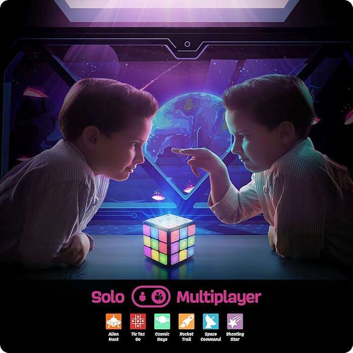 Rechargeable Game Activity Cube - Toys for Boys and Girls - 9 Fun Brain & Memory Games - Birthday Gifts for Age 6, 7, 8, 9, 10, 11, 12 Year Old Kids Teens - Best Boy Toy Gift Ideas - Image 3