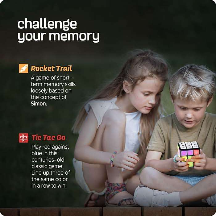 Rechargeable Game Activity Cube - Toys for Boys and Girls - 9 Fun Brain & Memory Games - Birthday Gifts for Age 6, 7, 8, 9, 10, 11, 12 Year Old Kids Teens - Best Boy Toy Gift Ideas - Image 4