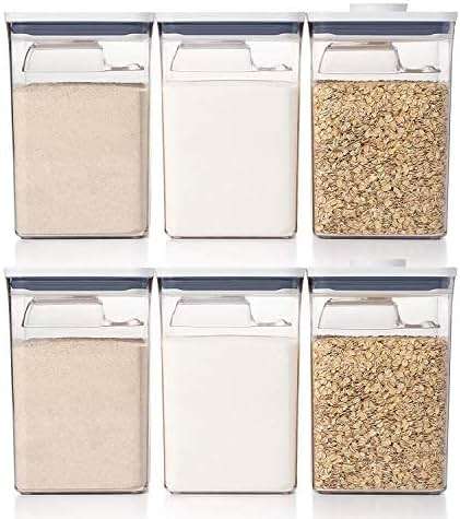 OXO Good Grips 12-Piece POP Container Bulk Set - 6 Count 4.4 Qt Containers, 6 Scoops - Image 1