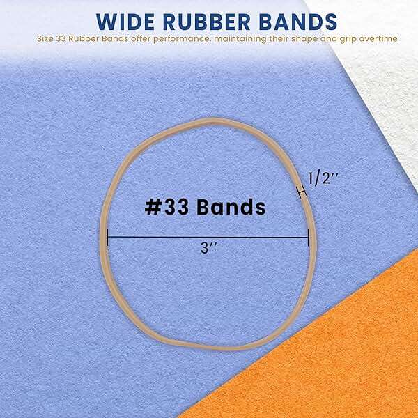 Upgrade Office Supply UPG22733 Rubber Bands, Size #33 (3-1/2” x 1/8”), 150 Bands, 1/4 lb, USA - Image 2